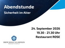 Abendstunde zum Thema "Sicherheit im Alter"